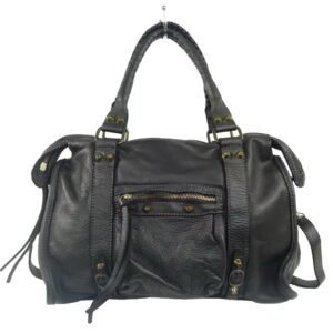Sac en cuir noir